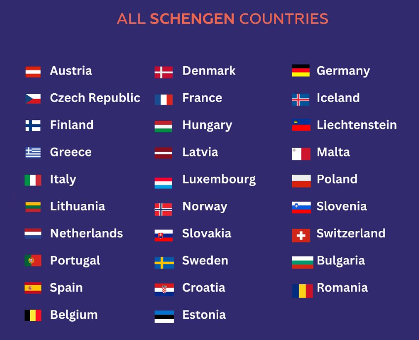 Visa Đức cho phép bạn tự do di chuyển trong 29 nước Schengen